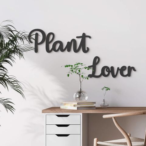 Plant Lover Bitki Sever Ahşap Tasarım Duvar Dekor