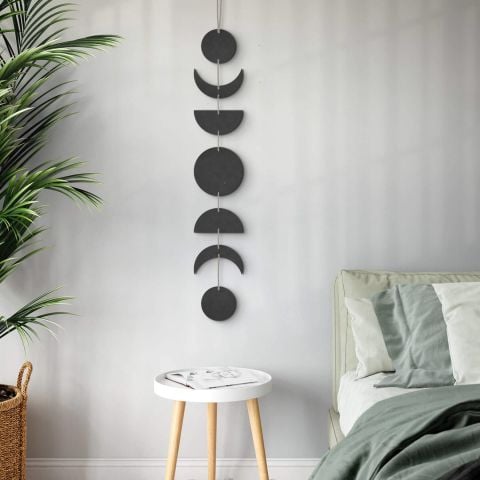 Cycles of the Moon Wooden Design Wall Decor