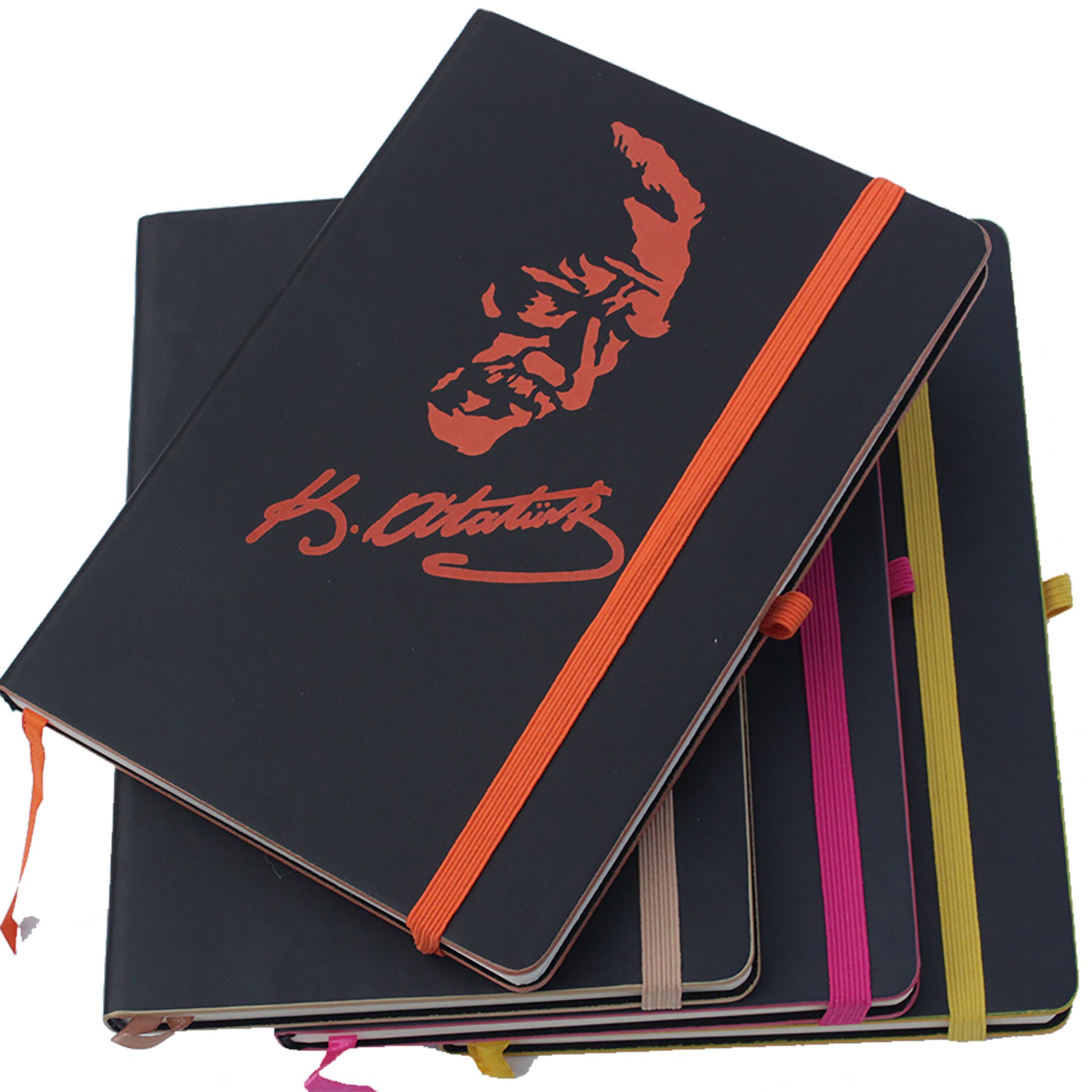 Atatürk Tasarım Baskı Kapaklı Defter AÇIK SARI