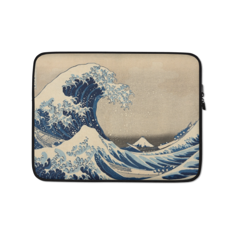 Hokusai Eser Baskılı Laptop Bilgisayar Çantası