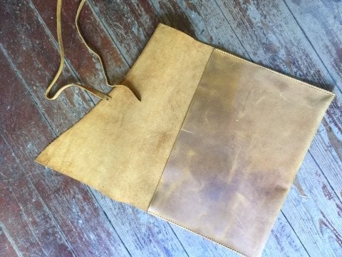 El Yapımı Deri Laptop Bilgisayar Çantası