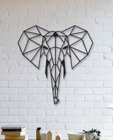 Elephant Design Wall Decor