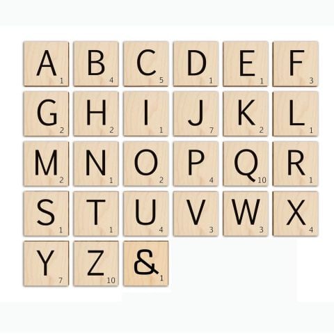 Scrabble Game Design Wall Decoration Letters Personalized Wall Writings