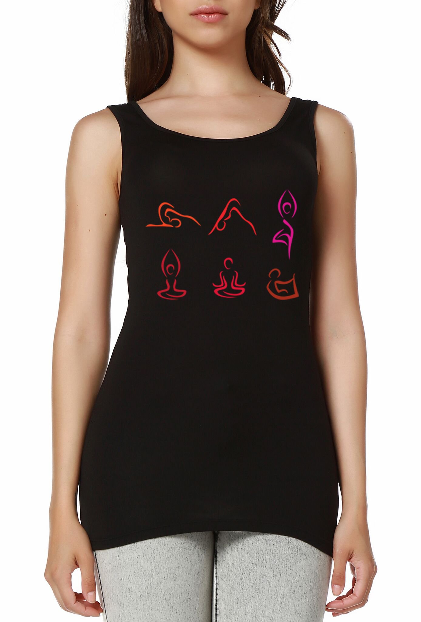 Black Strap Design Printed T-Shirt
