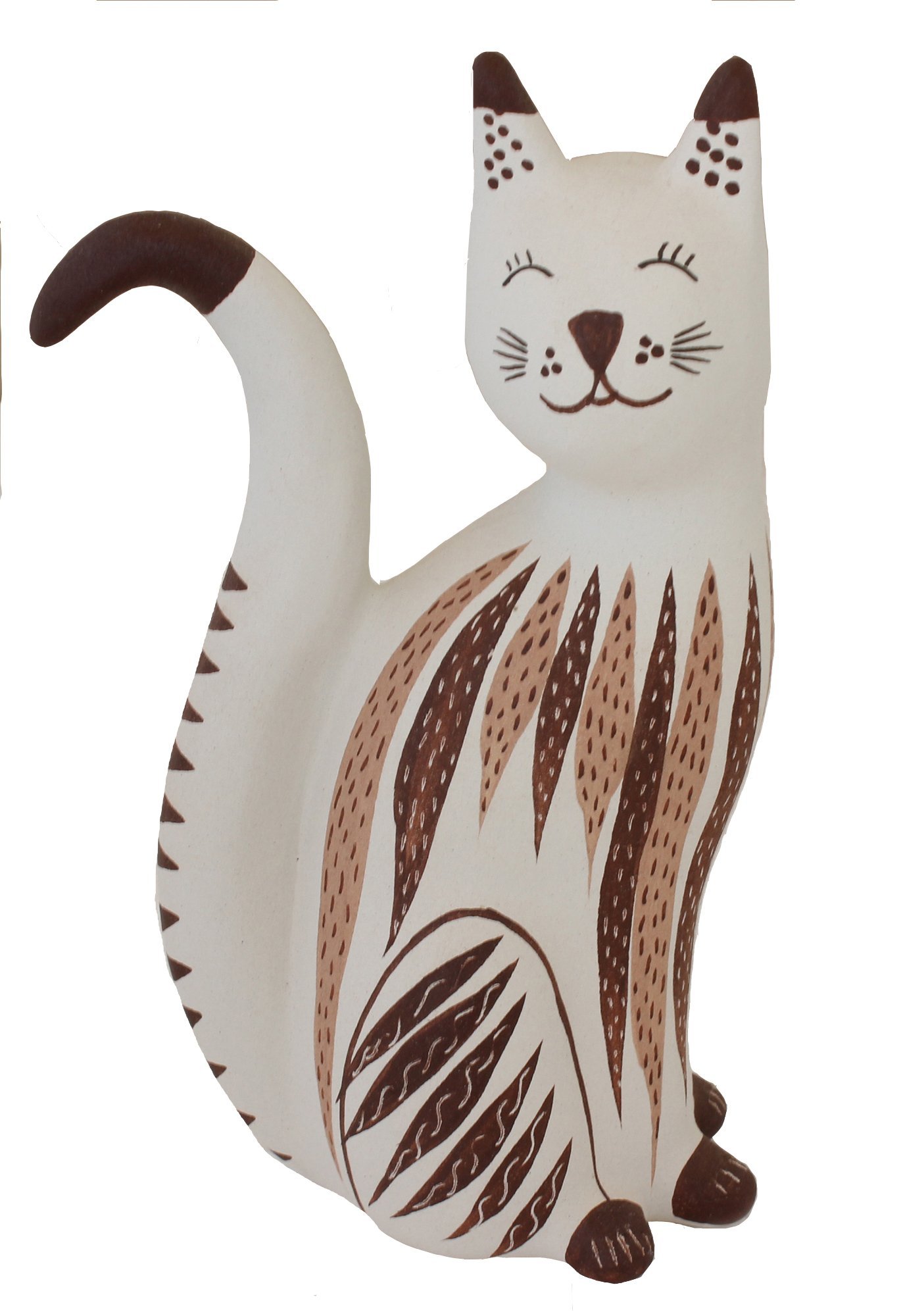 Dekorative Katze - handgefertigte Terra Kota