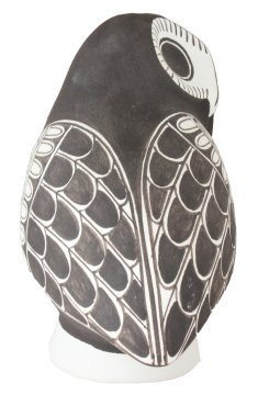 Black Decorative Owl - Handmade Terra Kota