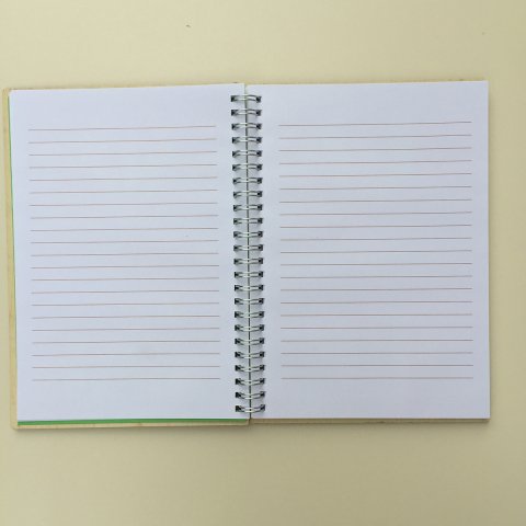 Design Notizbuch Block Note Schnecke Holzeinband