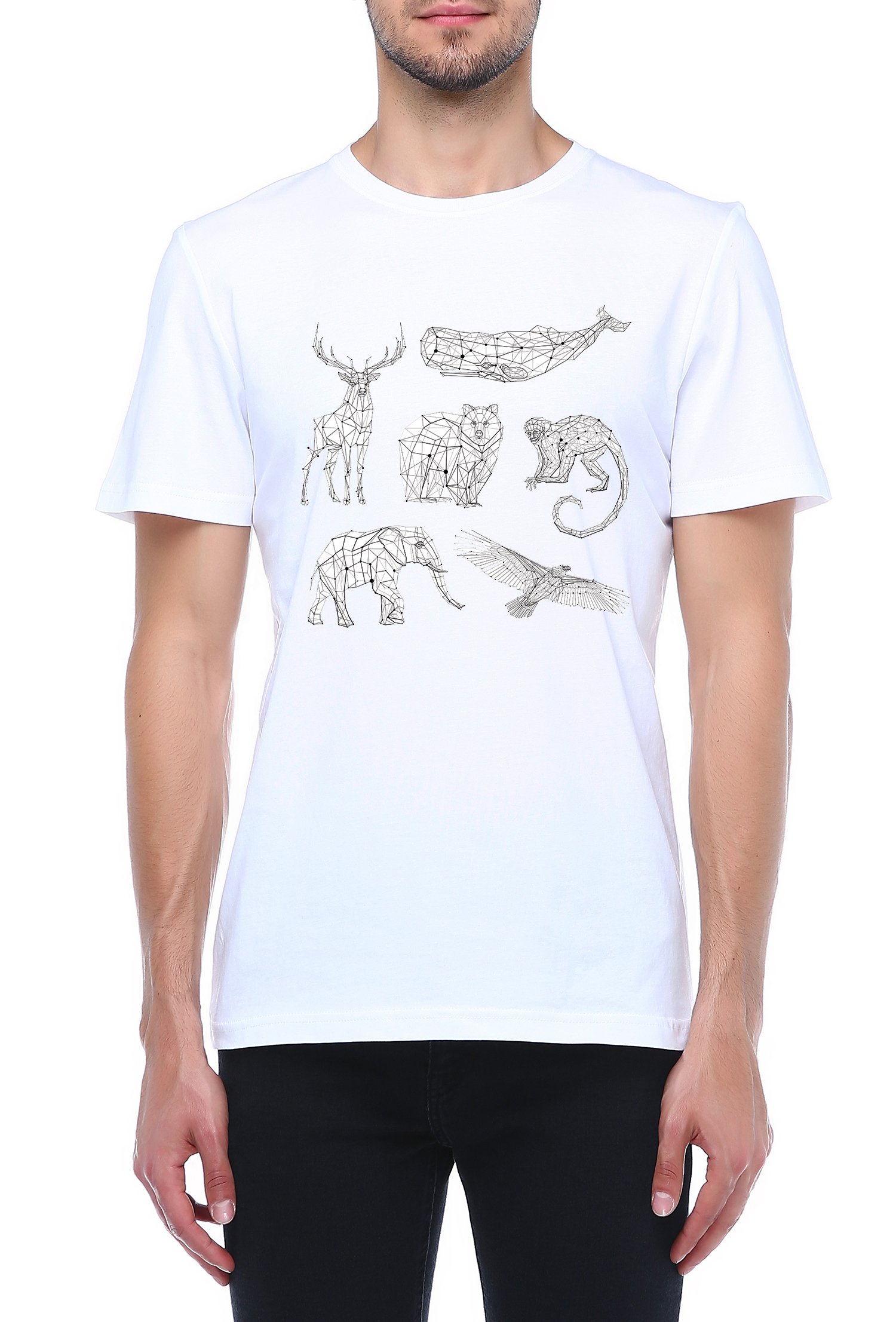 Bedrucktes T-Shirt mit Rundhalsausschnitt