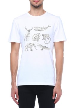 Bedrucktes T-Shirt mit Rundhalsausschnitt