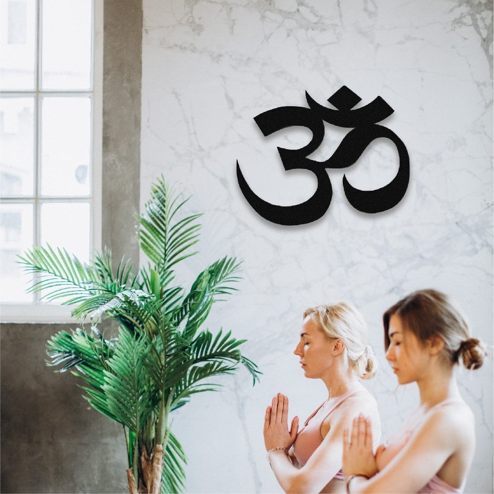 Om Symbol Wooden Yoga Design Wall Decor