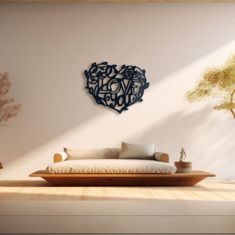 Love Wood Design Wall Decor3D-Wanddekoration