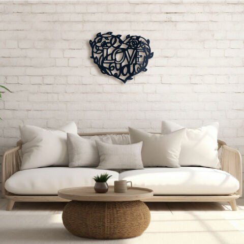 Love Wood Design Wall Decor3D-Wanddekoration