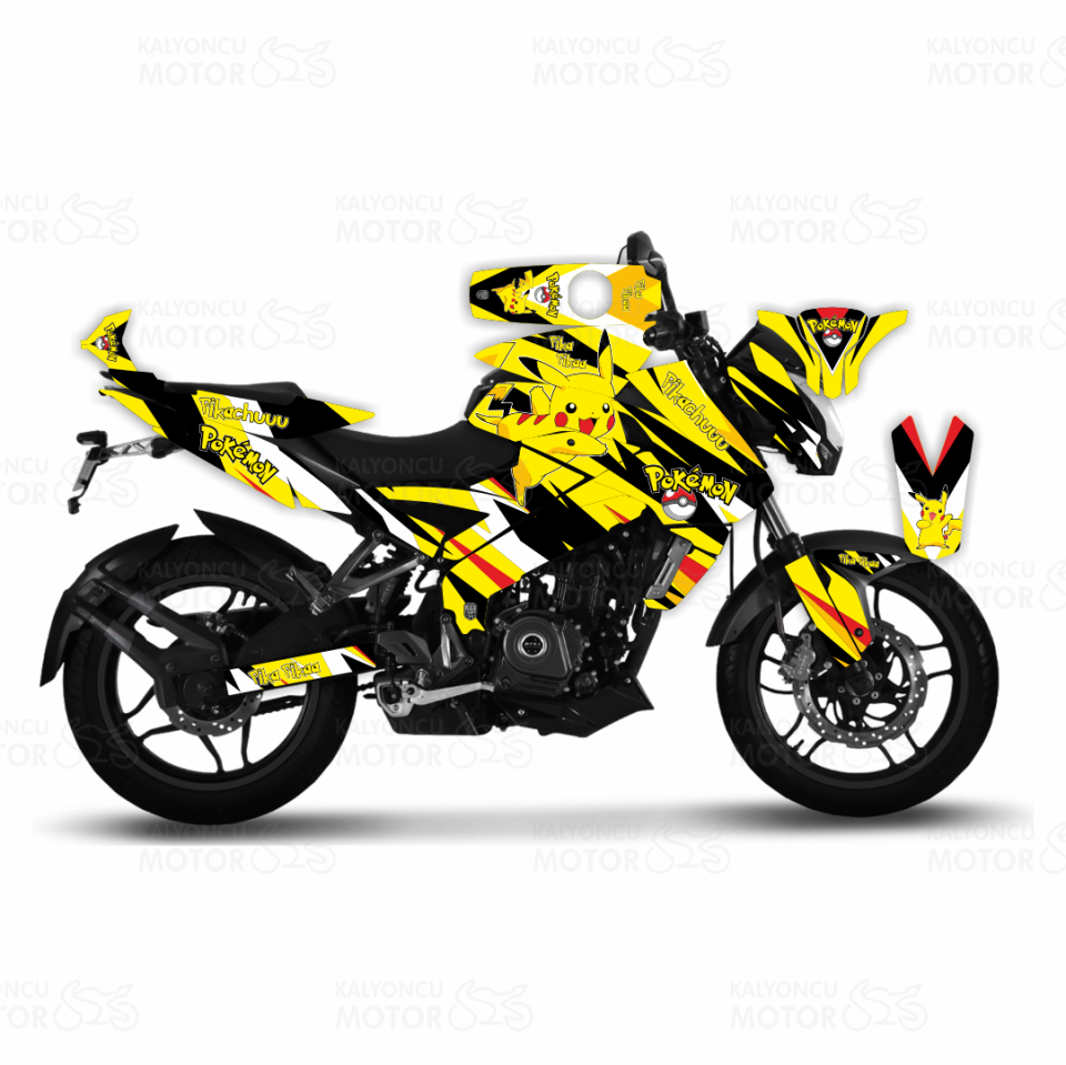 Bajaj Pulsar NS200 Pikachu Design Sarı Siyah