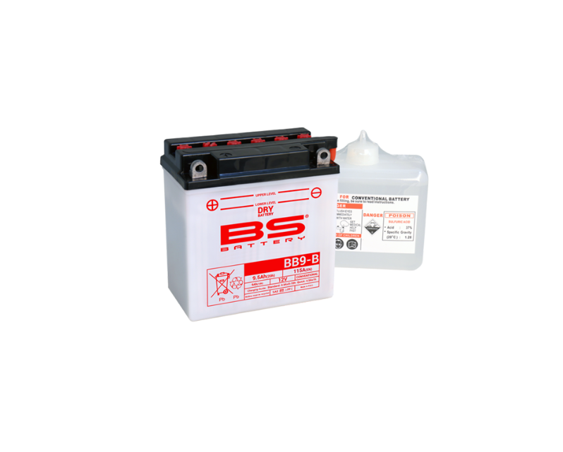 BS Motosiklet Aküsü Sulu BB9-B (DRY) 12 Volt 9.5 Amper