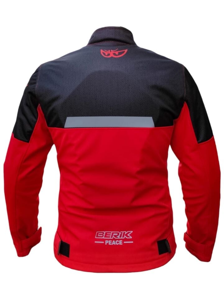 Berik Peace Kırmızı Softshell Kışlık Motosiklet Montu