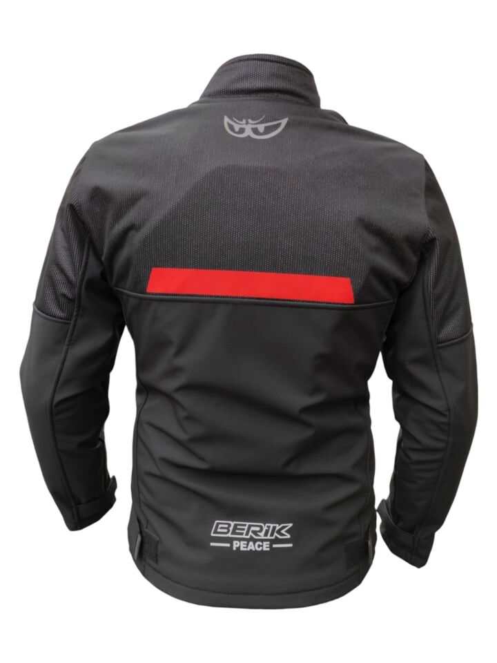 Berik Peace Siyah Softshell Kışlık Motosiklet Montu