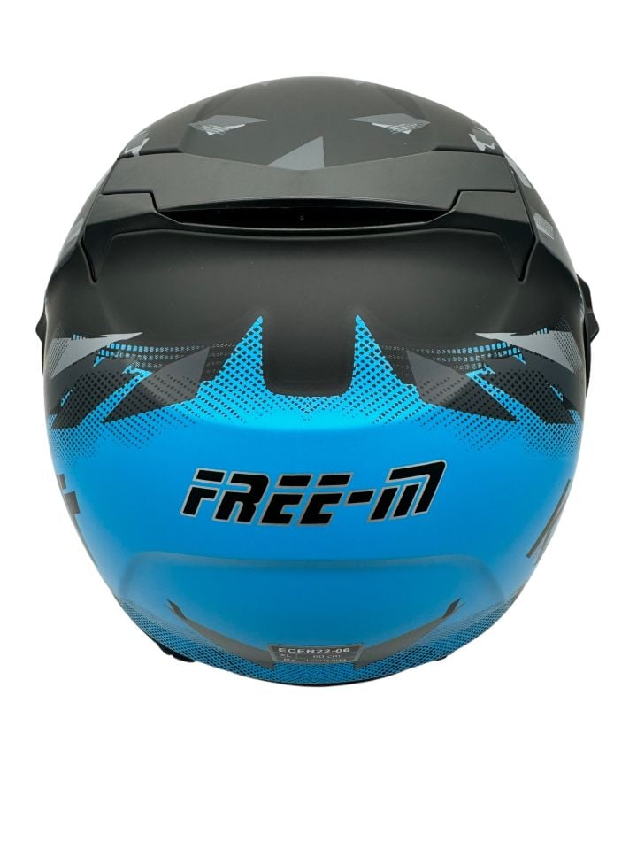 FreeM 665 Light Blue Arrow Açık Motosiklet Kaskı