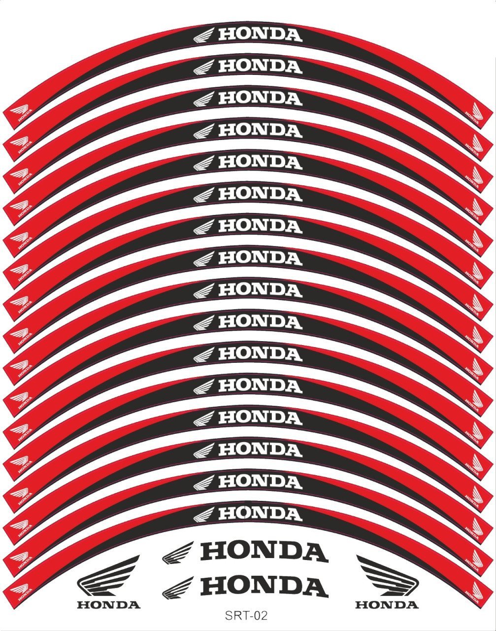 Honda CBR 250 R Jant Şeridi Siyah - Kırmızı