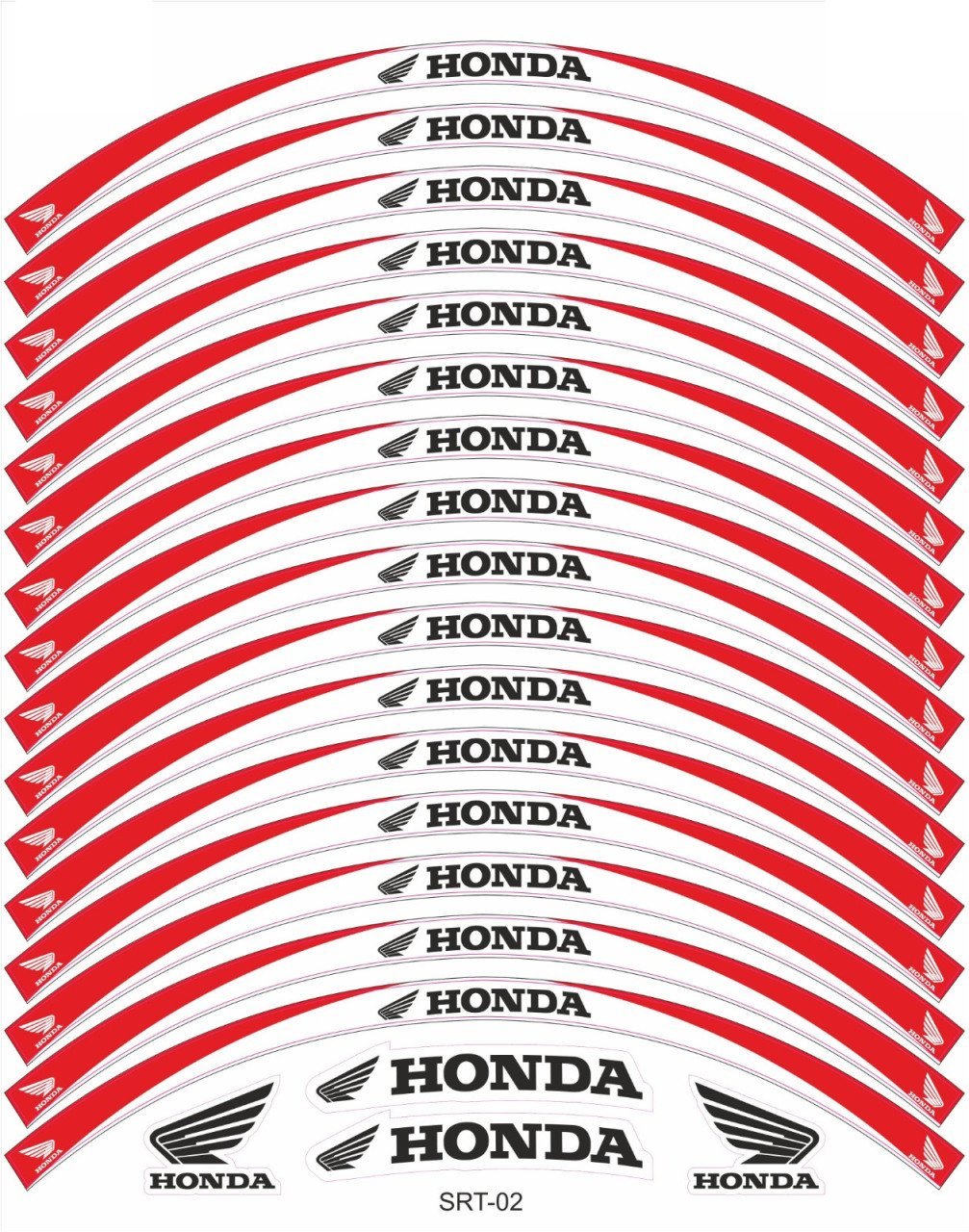 Honda CB 125 F Jant Şeridi Beyaz - Kırmızı
