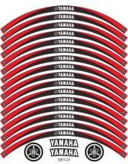 Yamaha R25 Jant Şeridi Siyah - Kırmızı