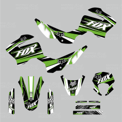Mondial X-Treme Max 200 i Fox Design Sticker Set Yeşil-Beyaz