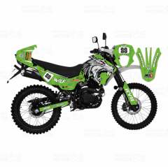 Mondial X-Treme Max 150 Wolf Design Sticker Set Yeşil