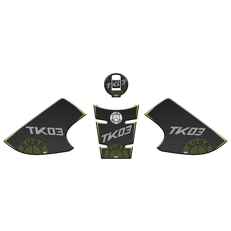 Kuba TK 03 Tank Pad + Yan Pad Yeşil