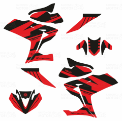 Yamaha YZF R25 Raceline Design Kırmızı Sticker Set