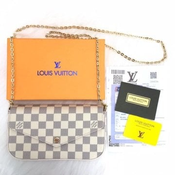 LOUIS VUİTTON FELİCE CLUTCH %100 HAKİKİ DERİ