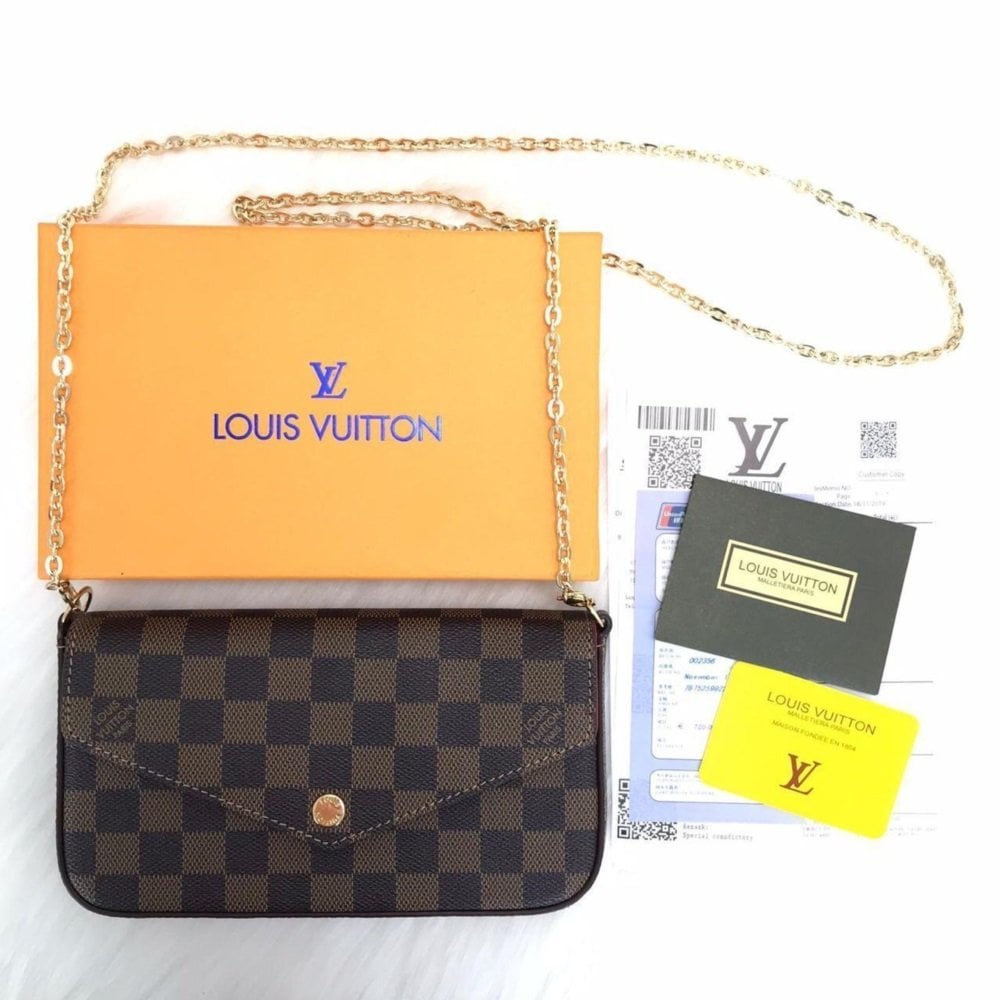 LOUIS VUİTTON FELİCE CLUTCH %100 HAKİKİ DERİ