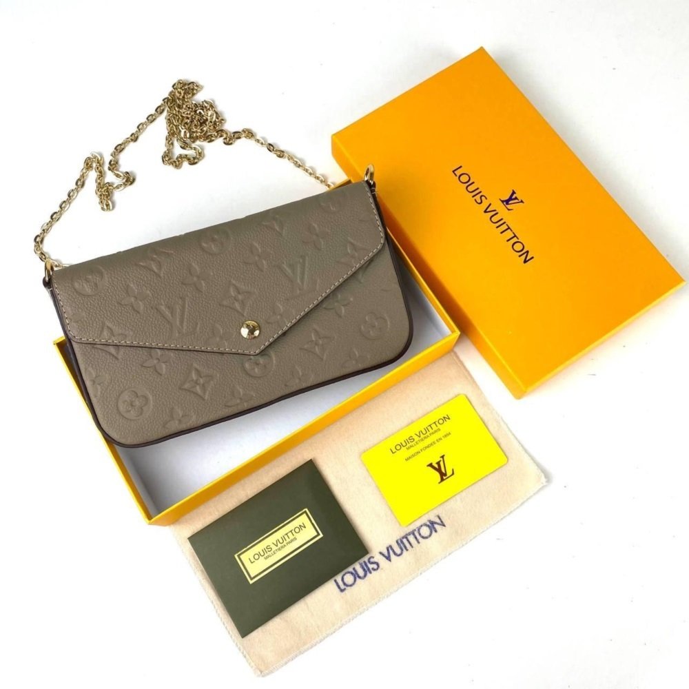LOUIS VUİTTON FELİCE CLUTCH EMPREİNTE %100 HAKİKİ DERİ