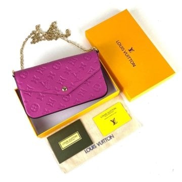 LOUIS VUİTTON FELİCE CLUTCH EMPREİNTE %100 HAKİKİ DERİ