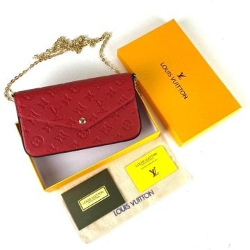 LOUIS VUİTTON FELİCE CLUTCH EMPREİNTE %100 HAKİKİ DERİ