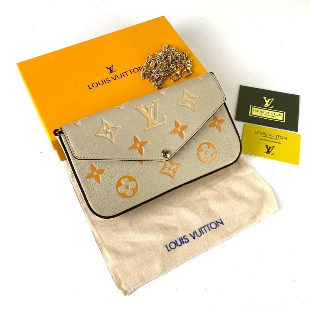 LOUIS VUİTTON FELİCE CLUTCH EMPREİNTE %100 HAKİKİ DERİ
