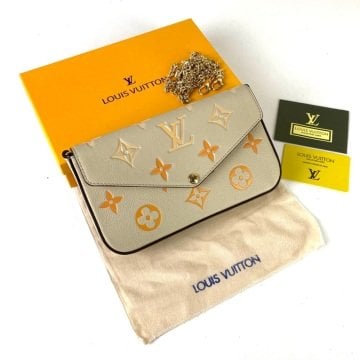 LOUIS VUİTTON FELİCE CLUTCH EMPREİNTE %100 HAKİKİ DERİ