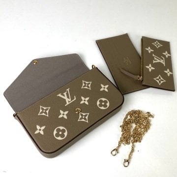 LOUIS VUİTTON FELİCE CLUTCH EMPREİNTE %100 HAKİKİ DERİ