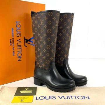 LOUİS VUİTTON DROPS HİGH BOOTS %HAKİKİ DERİ