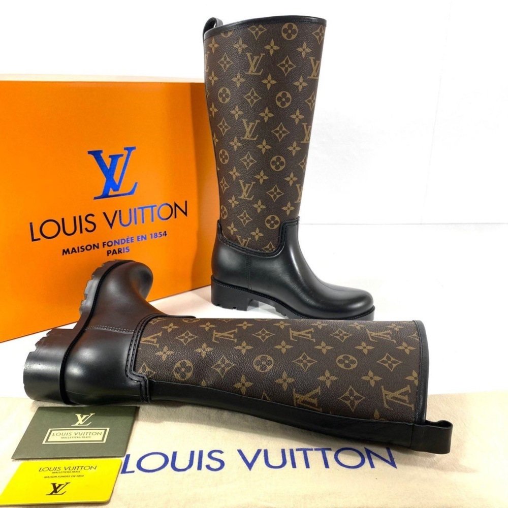 LOUİS VUİTTON DROPS HİGH BOOTS %HAKİKİ DERİ