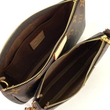 LOUİS VUİTTON MULTİ POCHETTE ACCESSOİRES %100 HAKIKI DERI MONOGRAM CANVAS HAKİ YEŞİL SAP