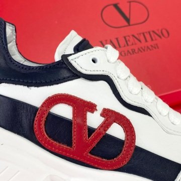 VALENTİNO VLOGO LOW-TOP PANELED SNEAKERS %HAKİKİ DERİ