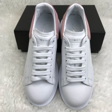 ALEXANDER McQueen %HAKİKİ DERİ BAYAN SNEAKER BEYAZ PUDRA PEMBE
