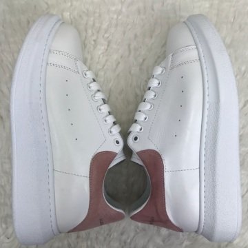 ALEXANDER McQueen %HAKİKİ DERİ BAYAN SNEAKER BEYAZ PUDRA PEMBE