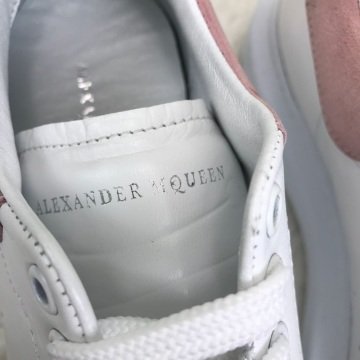 ALEXANDER McQueen %HAKİKİ DERİ BAYAN SNEAKER BEYAZ PUDRA PEMBE