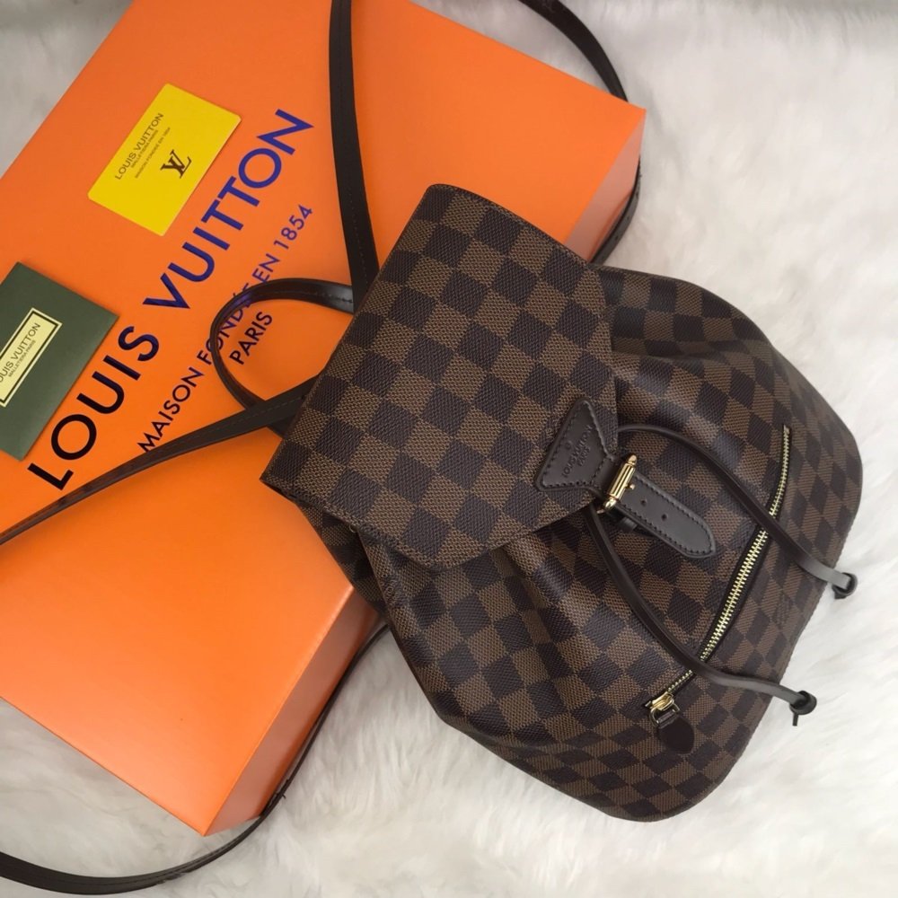 Louis Vuitton Montsouris sırt çantası hakiki vejital deri