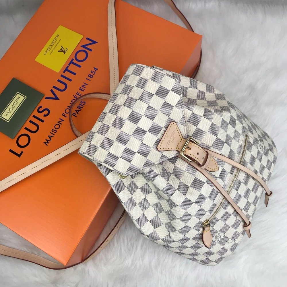 Louis Vuitton Montsouris sırt çantası hakiki vejital deri