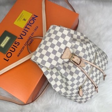 Louis Vuitton Montsouris sırt çantası hakiki vejital deri
