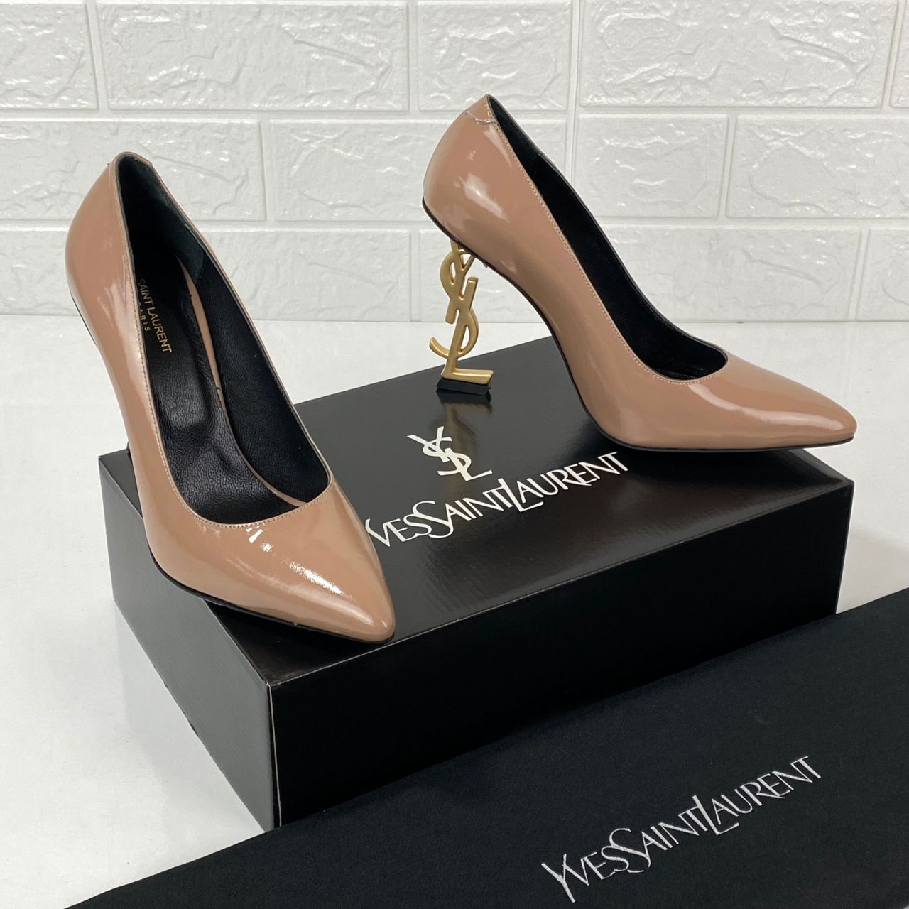 Yves Saint Laurent Opyum Pumps %100 hakiki deri stiletto
