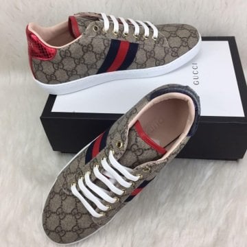 GUCCİ SNEAKERS BAYAN AYAKKABI %HAKİKİ DERİ