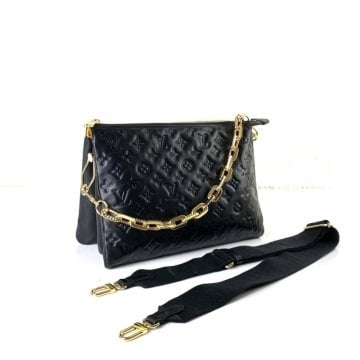 LOUİS VUİTTON COUSSİN MM BAG %100 HAKIKI DERİ SİYAH