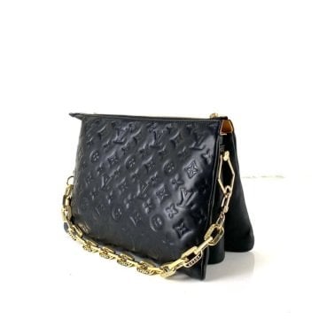 LOUİS VUİTTON COUSSİN MM BAG %100 HAKIKI DERİ SİYAH